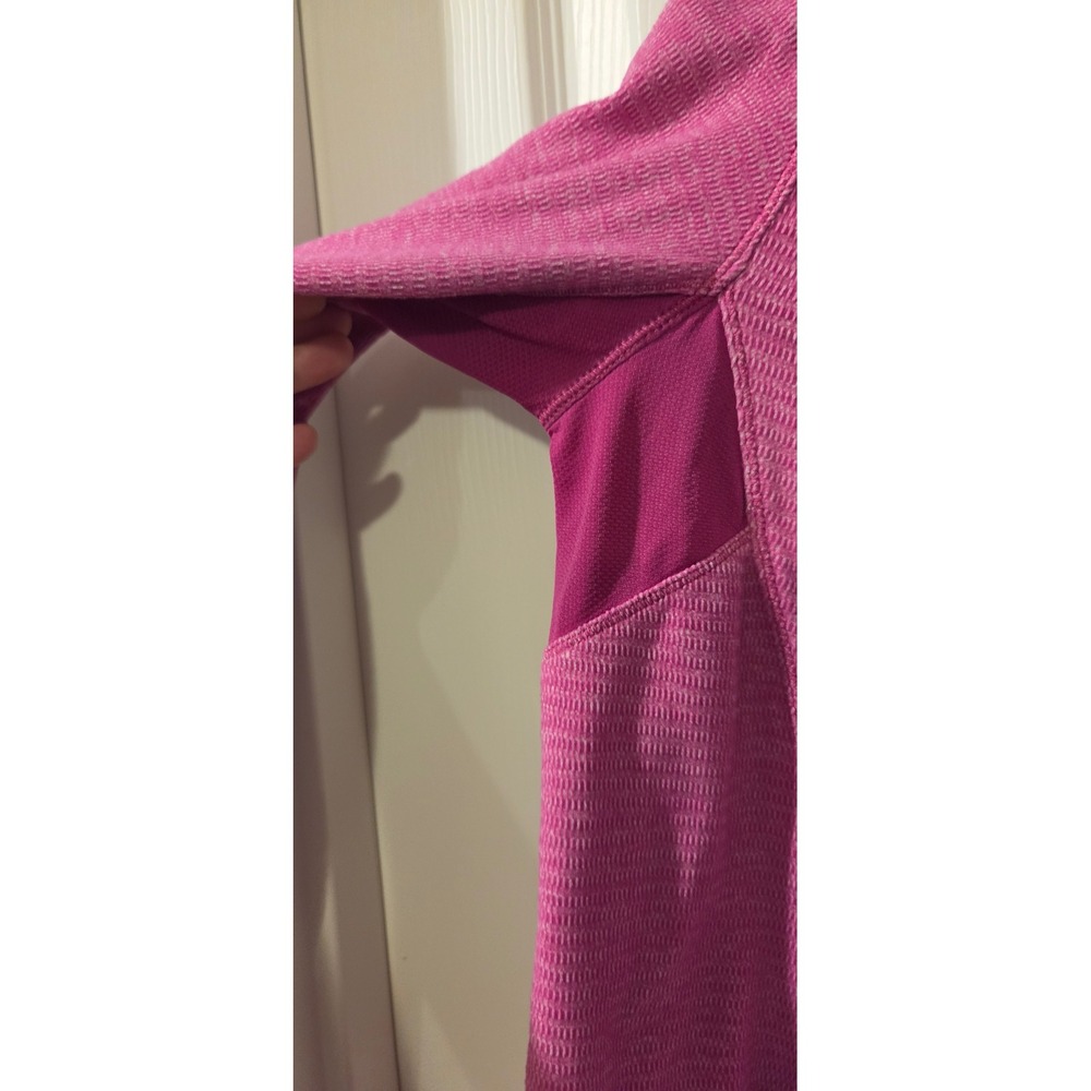 Lululemon Base Runner Long Sleeve 8 Mini Check Pique Raspberry Rulu Run - Picture 4 of 6